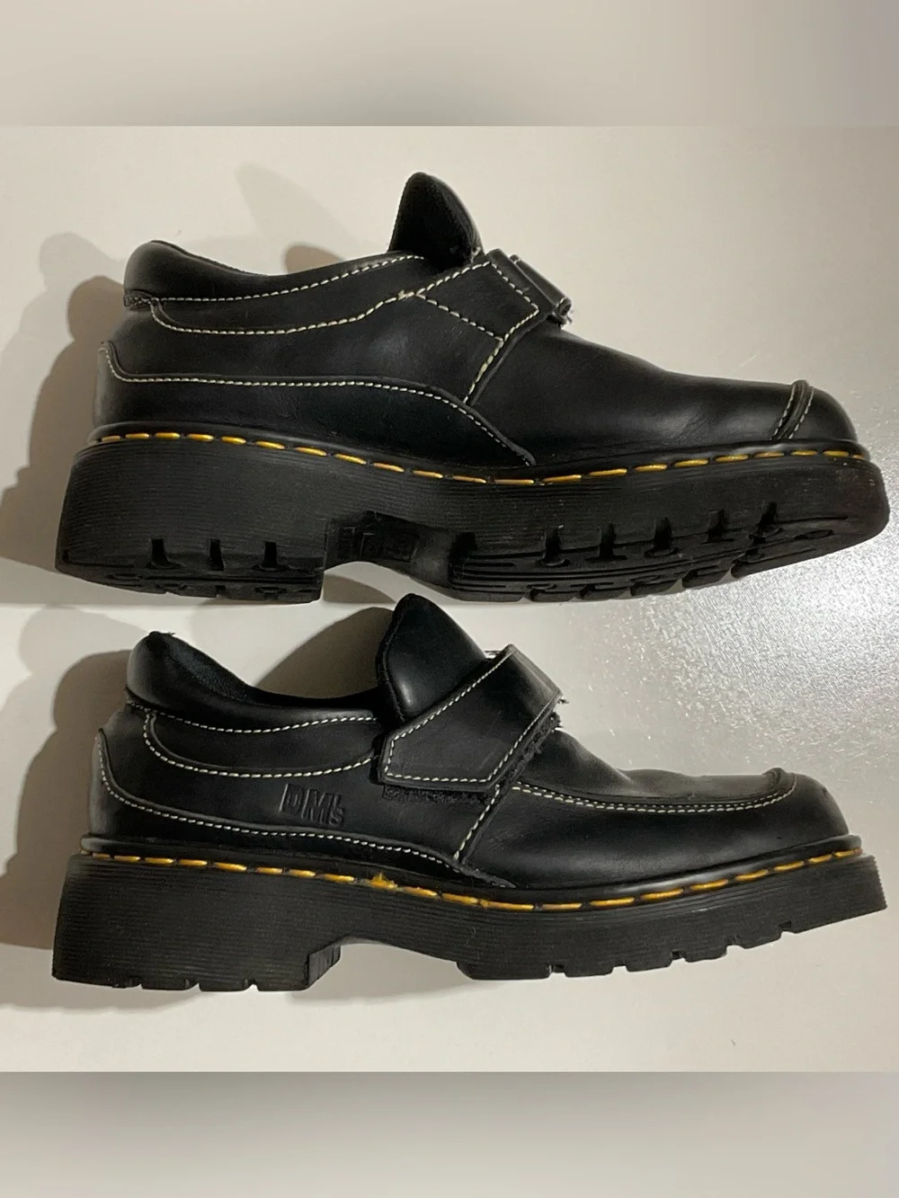 Dr. Martens Shoes Men’s US 7 Black Chunky Leather Strap Mary Jane Platform 9380
